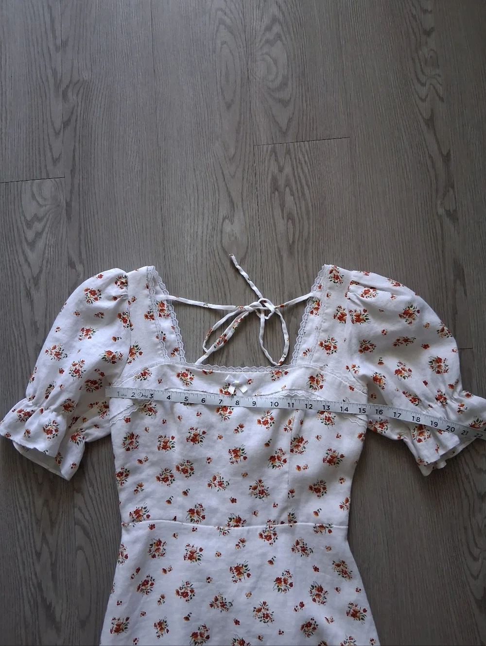 Reformation Evianna Linen Mini Dress In Lara Floral - Picture 13 of 16